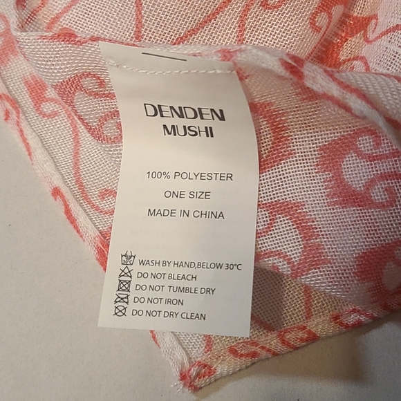 Womens Pink and White Patterned Kaftan/Cover Up NWOT OS M-L Lightweight - Picture 5 of 8